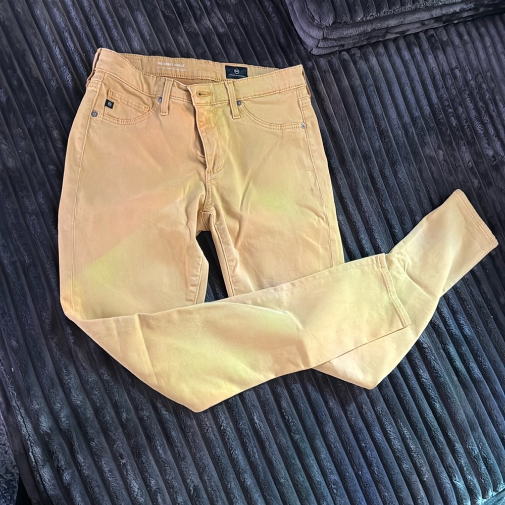 Adriano Goldschmied mustard skinny jeans